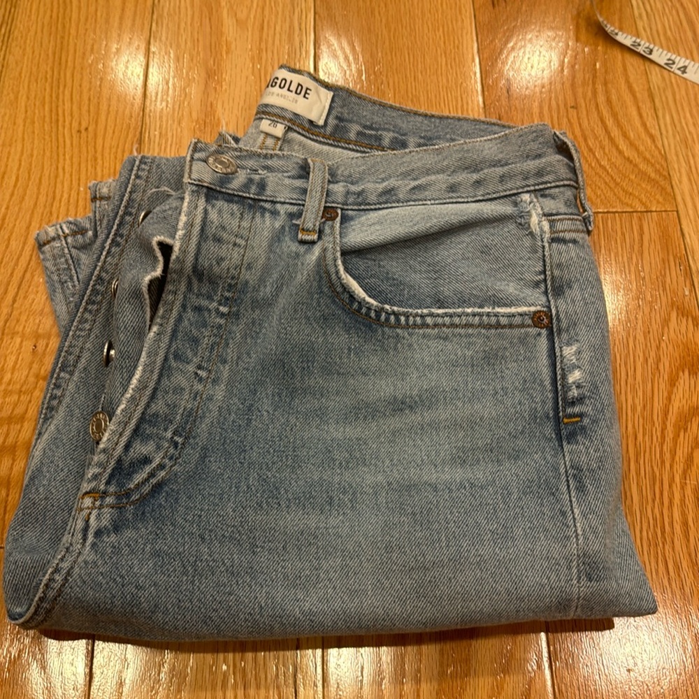 Agolde 90s Jeans Loose Fit, Threadbare, Size 26